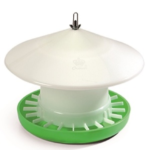 Adjustable Feed-Flow Poultry Feeder with Large Lid