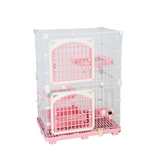 Two-Story Cat Cage with Cooling Jumping Boards