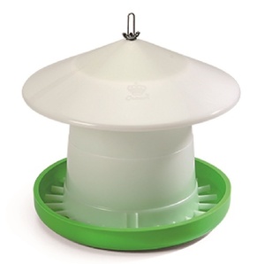 Adjustable Feed-Flow Poultry Feeder with Large Lid