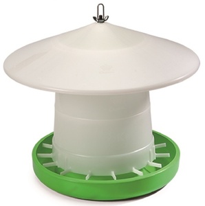 Adjustable Feed-Flow Poultry Feeder with Large Lid