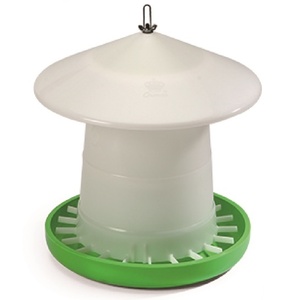 Adjustable Feed-Flow Poultry Feeder with Large Lid