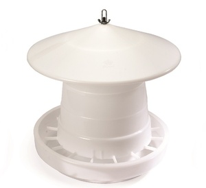 Adjustable Feed-Flow Poultry Feeder with Large Lid