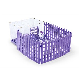 Iron Mesh Puppy & Dog Cage With Fences (Medium)